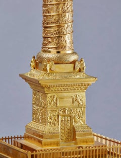 Large 19th Century Bronze Model of Napoléons Column 'Colonne Vendôme' Paris