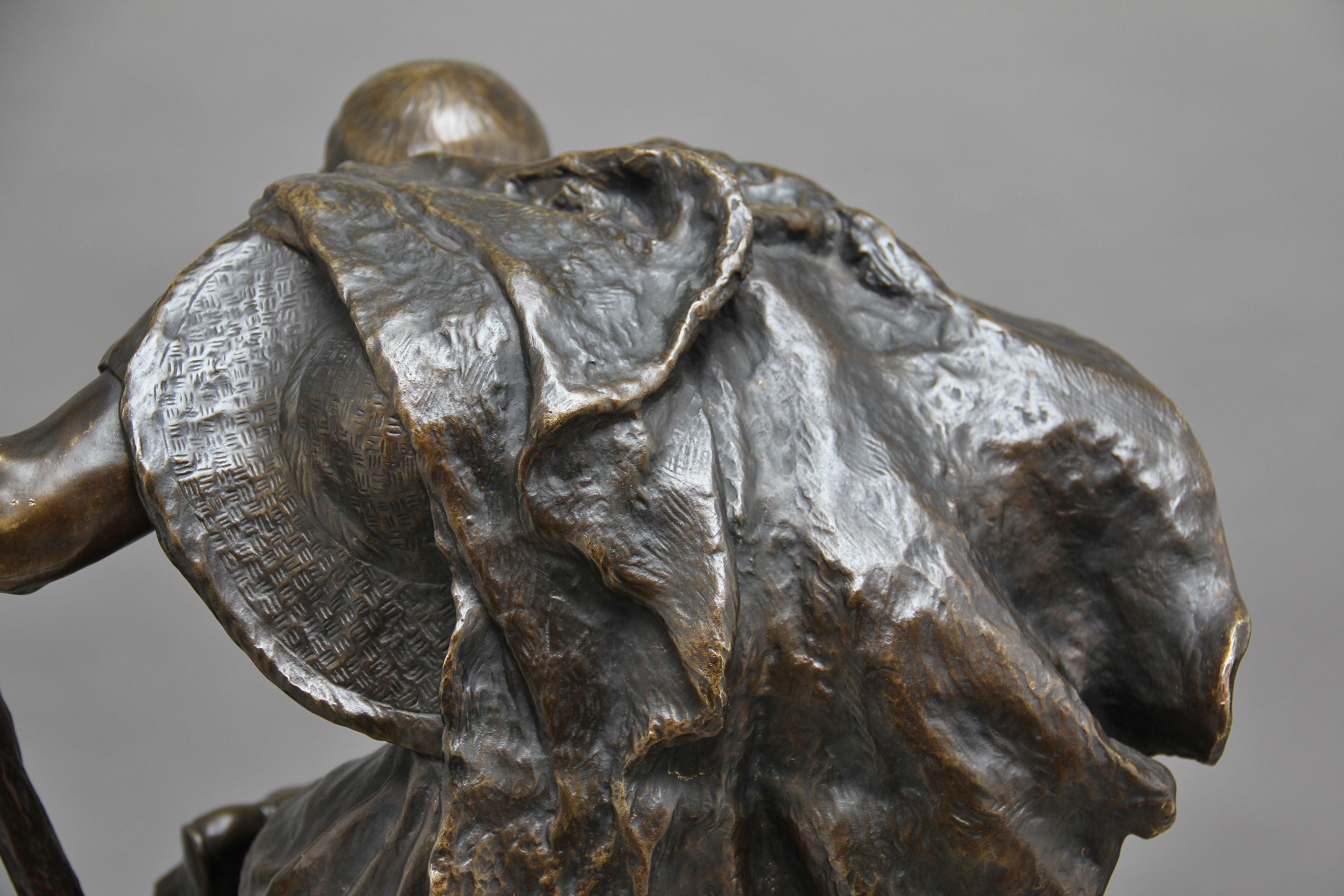 Große Bronzestatue des Oedipus im Meditieren aus dem 19. Jahrhundert im Angebot 8