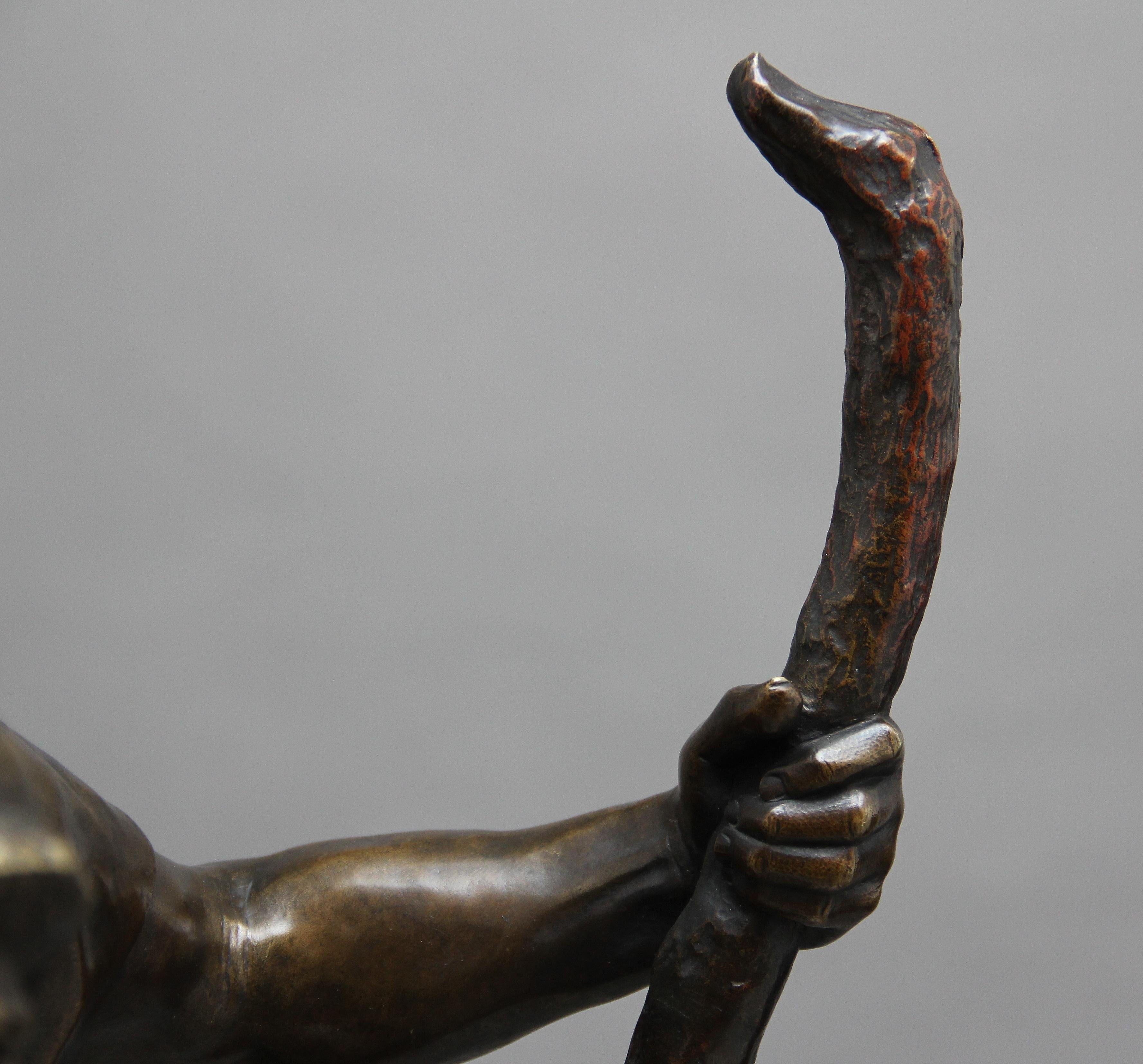 Große Bronzestatue des Oedipus im Meditieren aus dem 19. Jahrhundert im Angebot 10