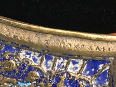 Large 19th Century Bronze Polychrome Enameled Russian Orthodox Travel Icon