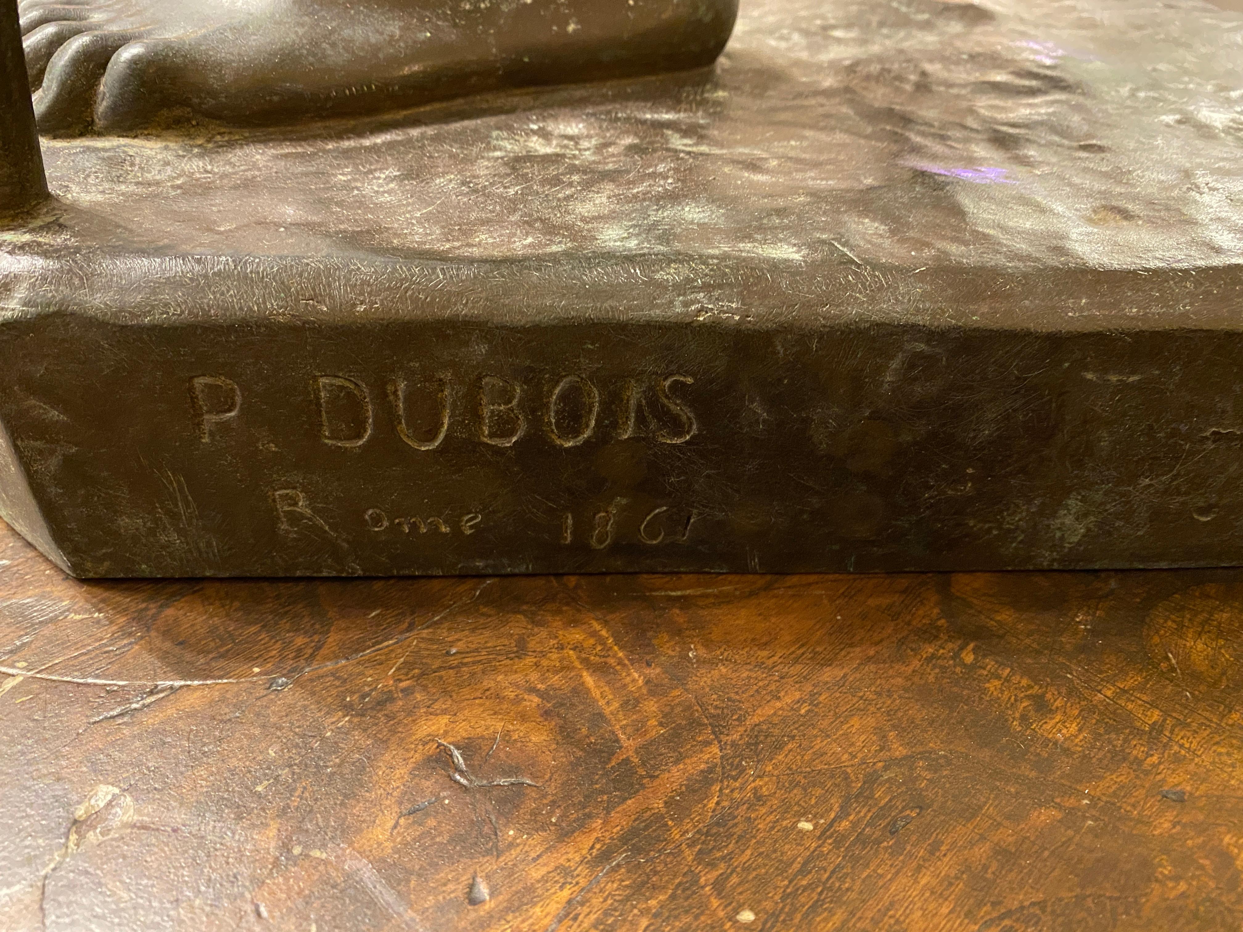 Grande sculpture en bronze du XIXe siècle représentant Jean-Baptiste par Paul Dubois:: 1861 2