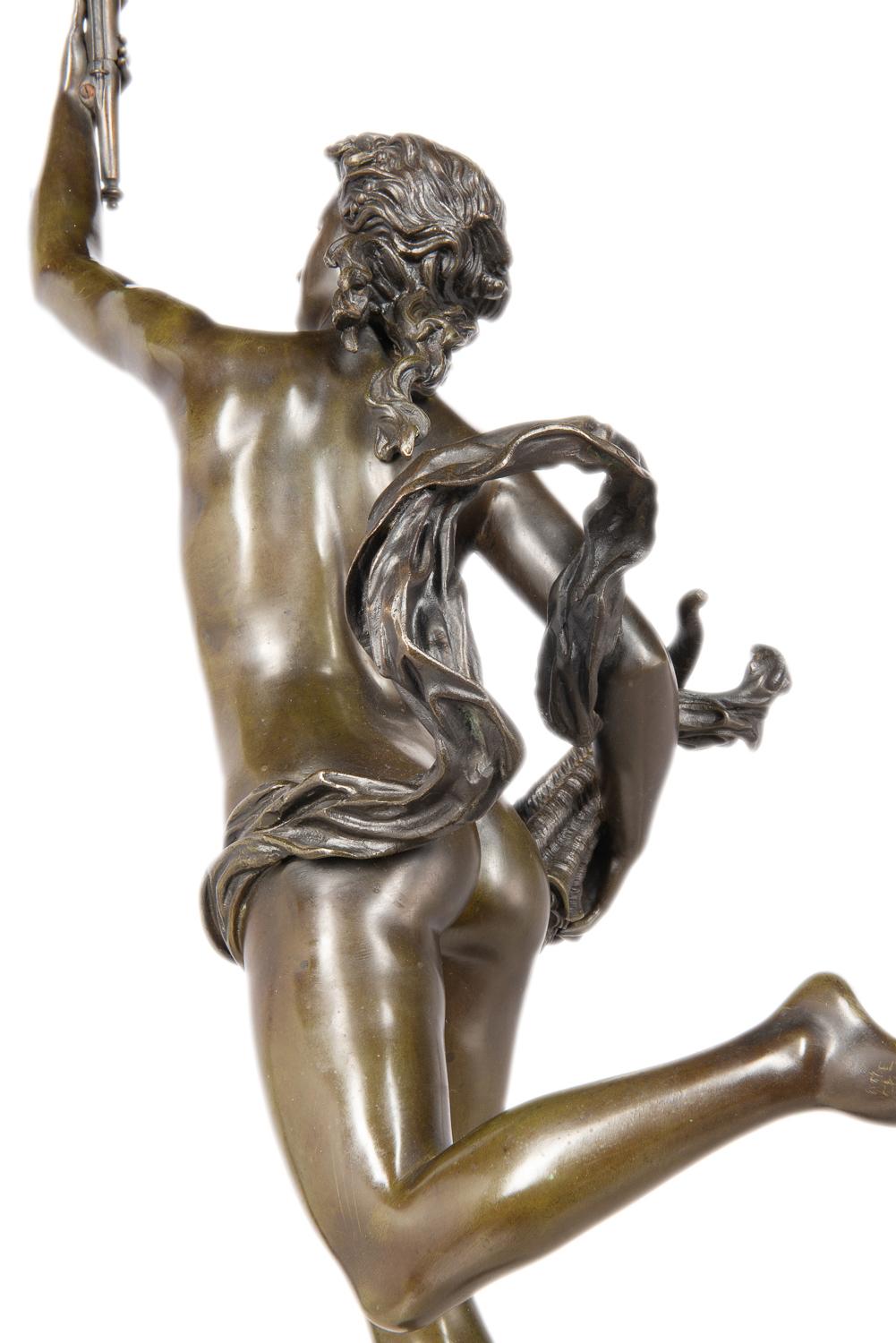 Italian Large 19th Century Bronze Statue of the Goddess Fortuna