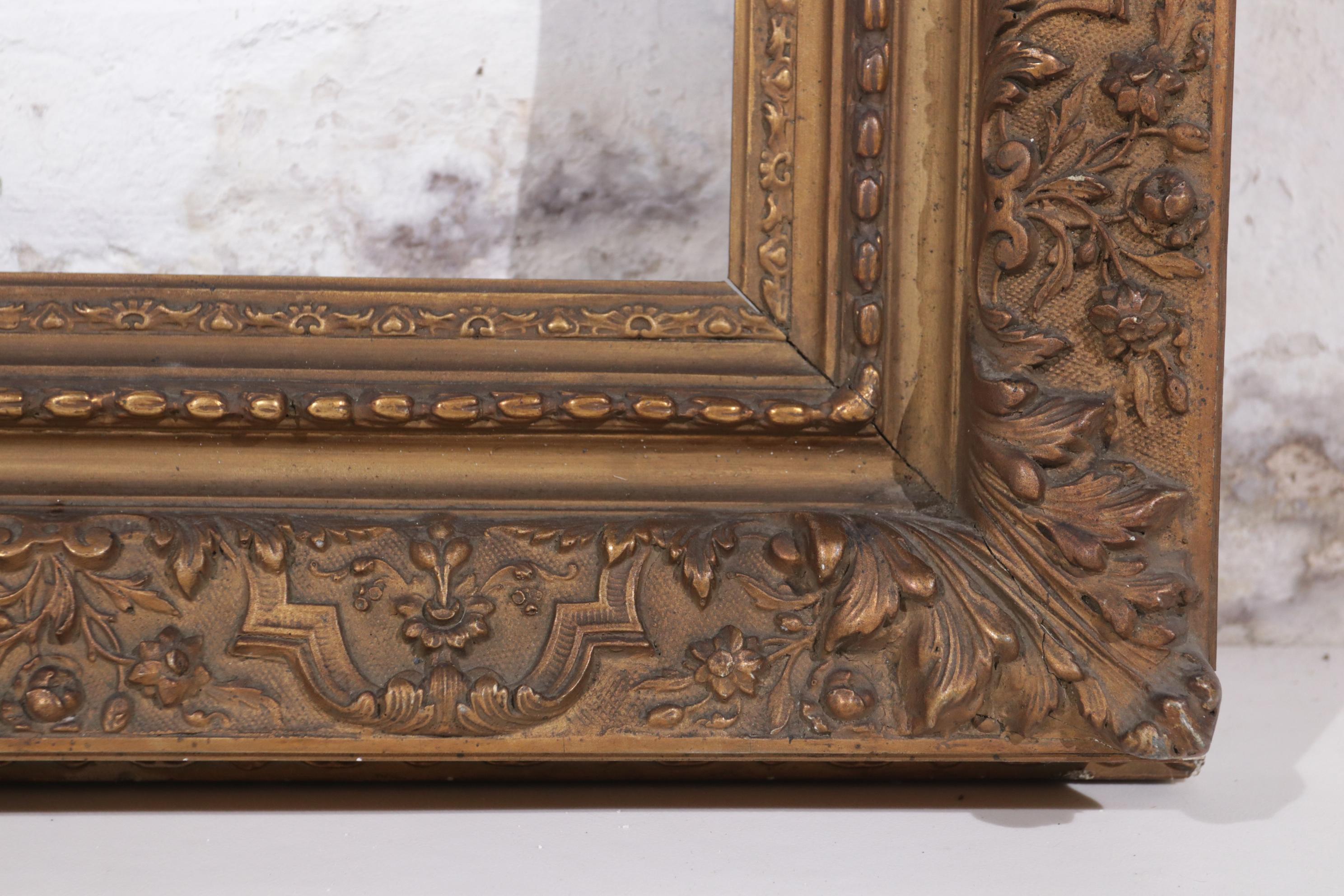Large 19th Century Bronzed French Picture / Art Presentation Frame 1