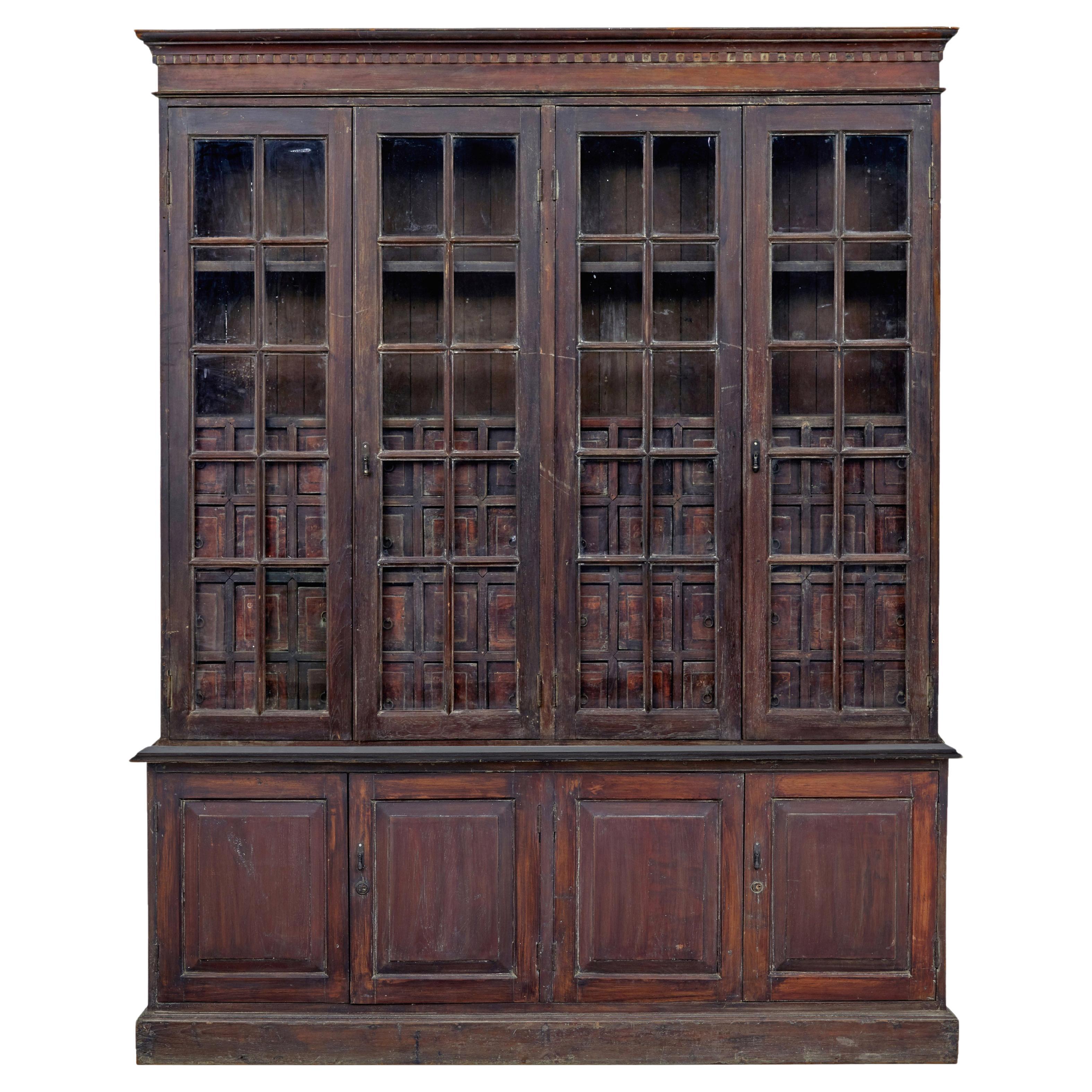 Large 19th century Burmese colonial haberdashery cabinet For Sale