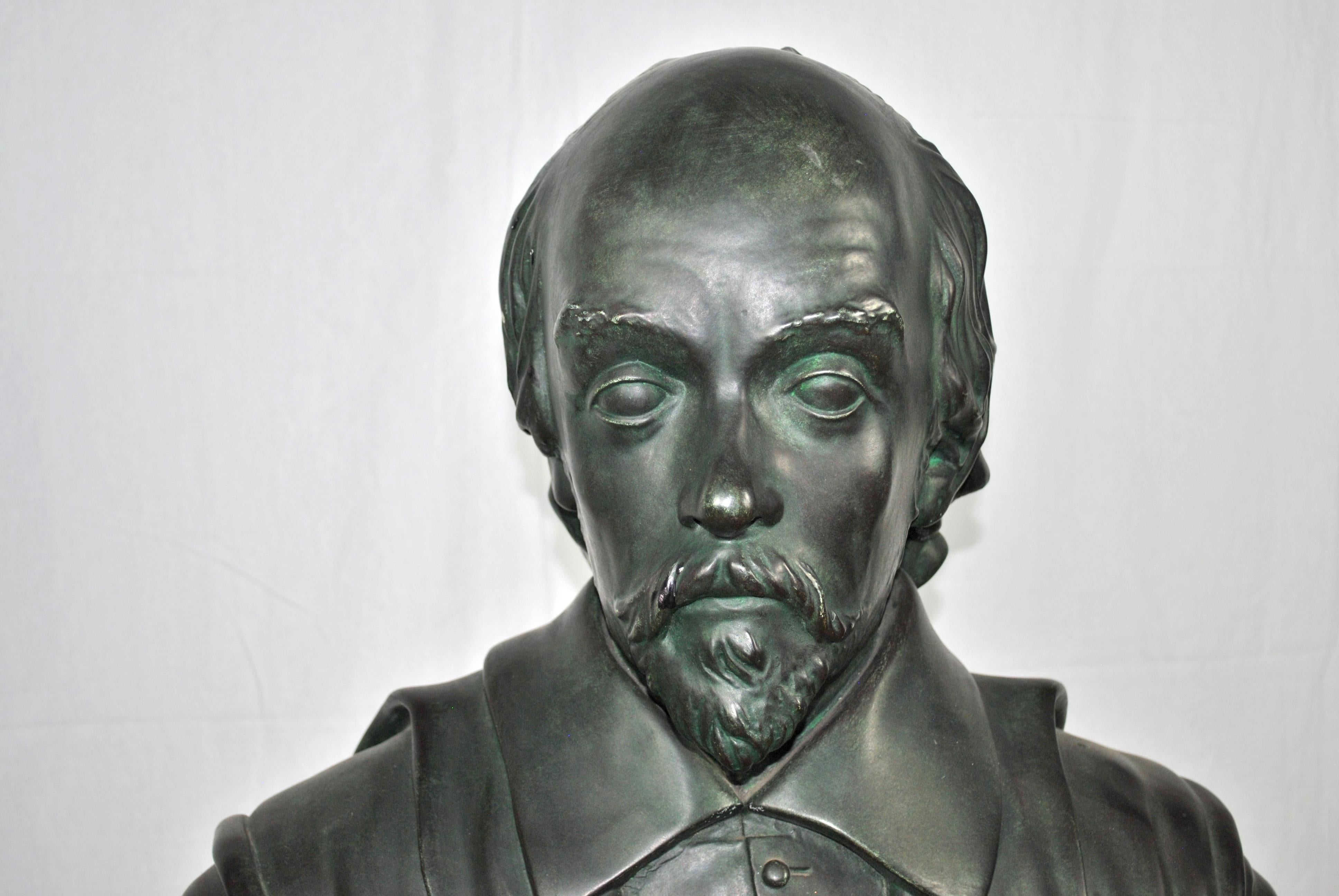 Victorian Large 19th Century Bust of William Shakespeare
