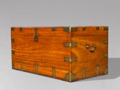 Large 19th Century Camphor Wood Campaign Trunk