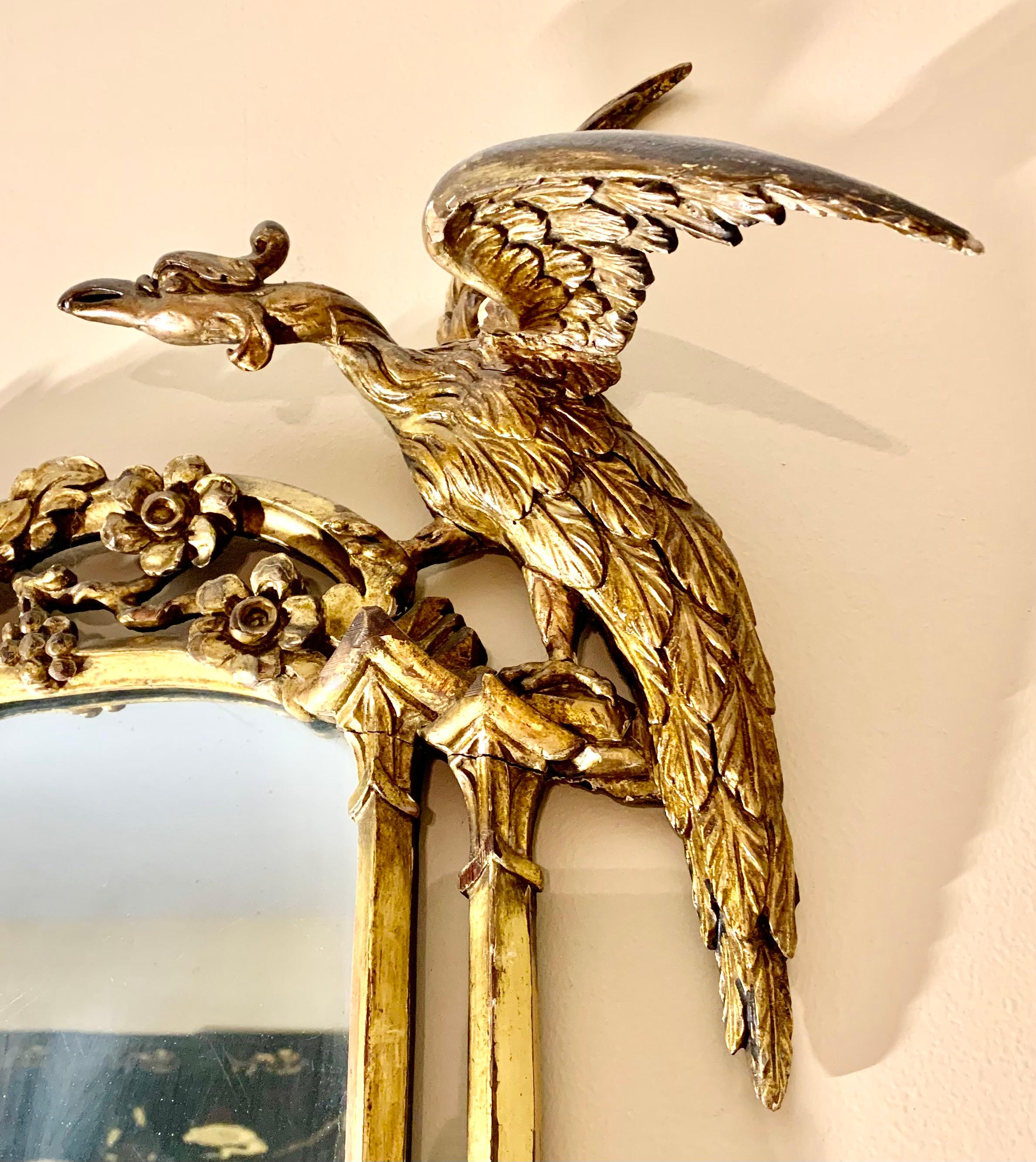Großer Spiegel im georgianisch-chinesischen Chippendale-Stil aus geschnitztem Giltwood des 19. im Angebot 2