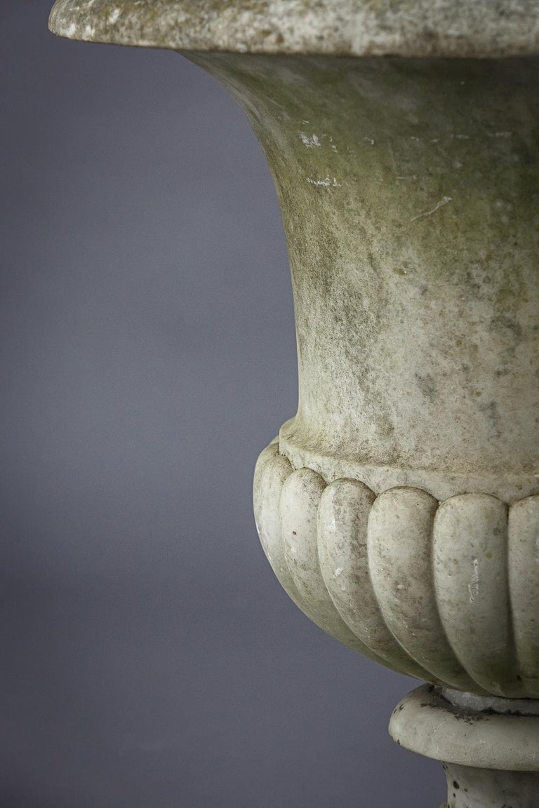 Large 19th Century Carved Marble Campana Urn at 1stDibs