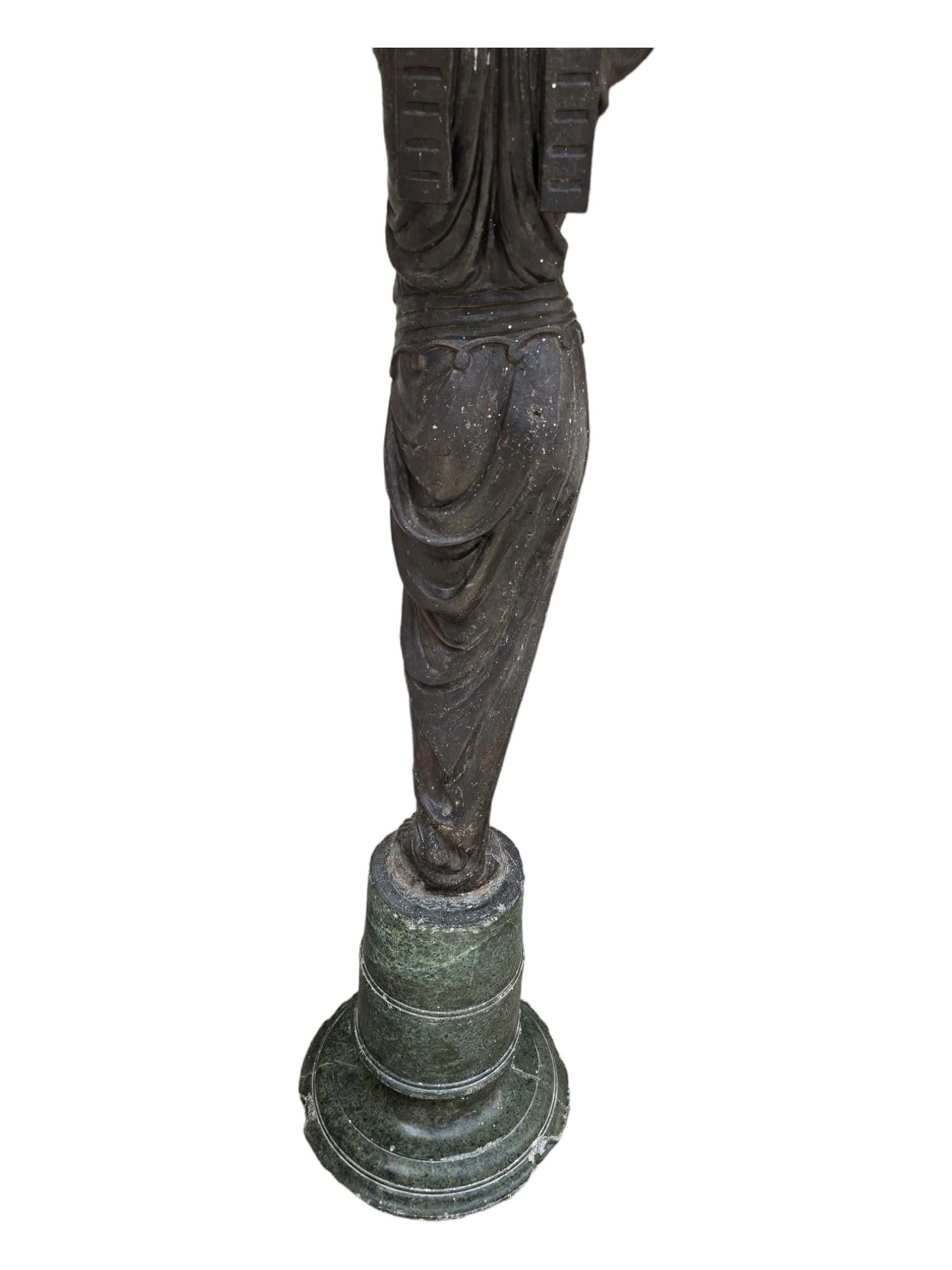 Late 19th Century Large 19th Century Cast Iron Garden Sculpture For Sale