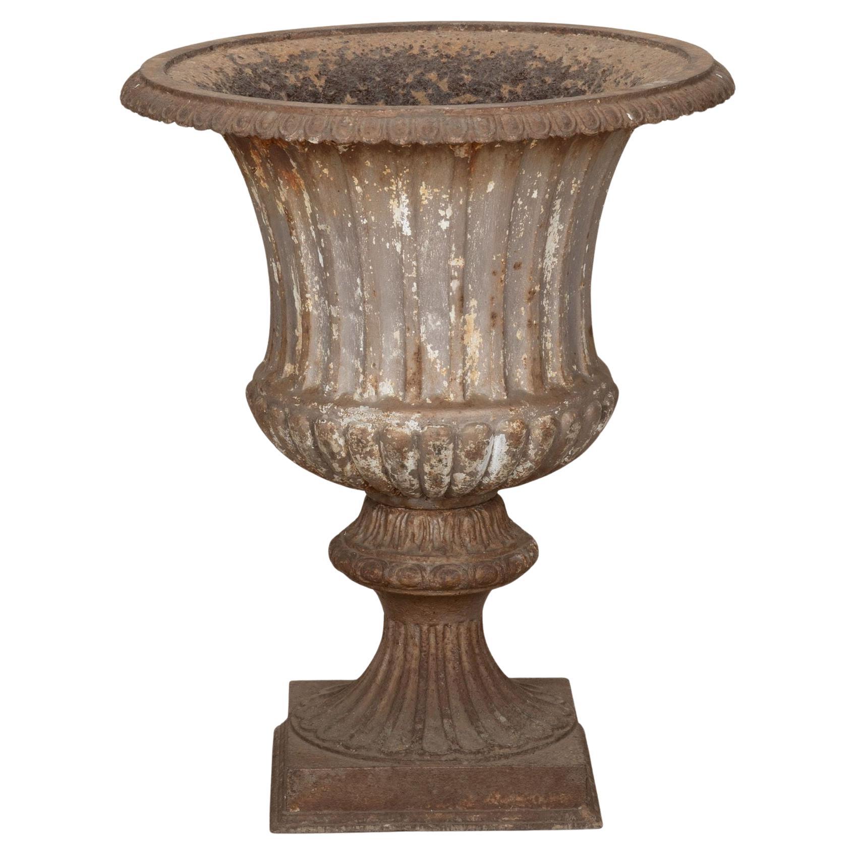 Large 19th Century Cast Iron Garden Urn