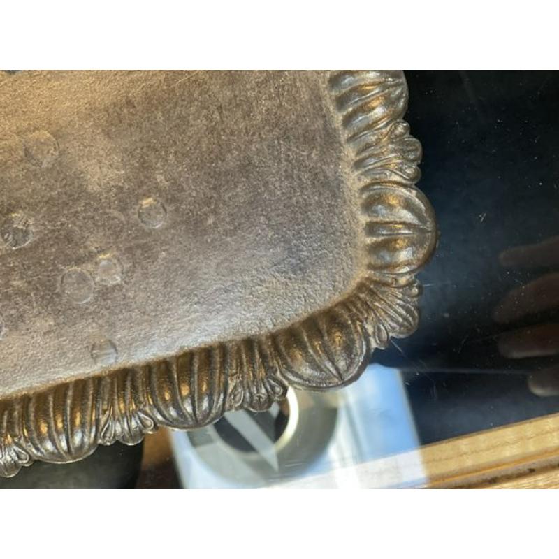 French Large 19th century Cast Iron Serving Tray, France, 1900 For Sale