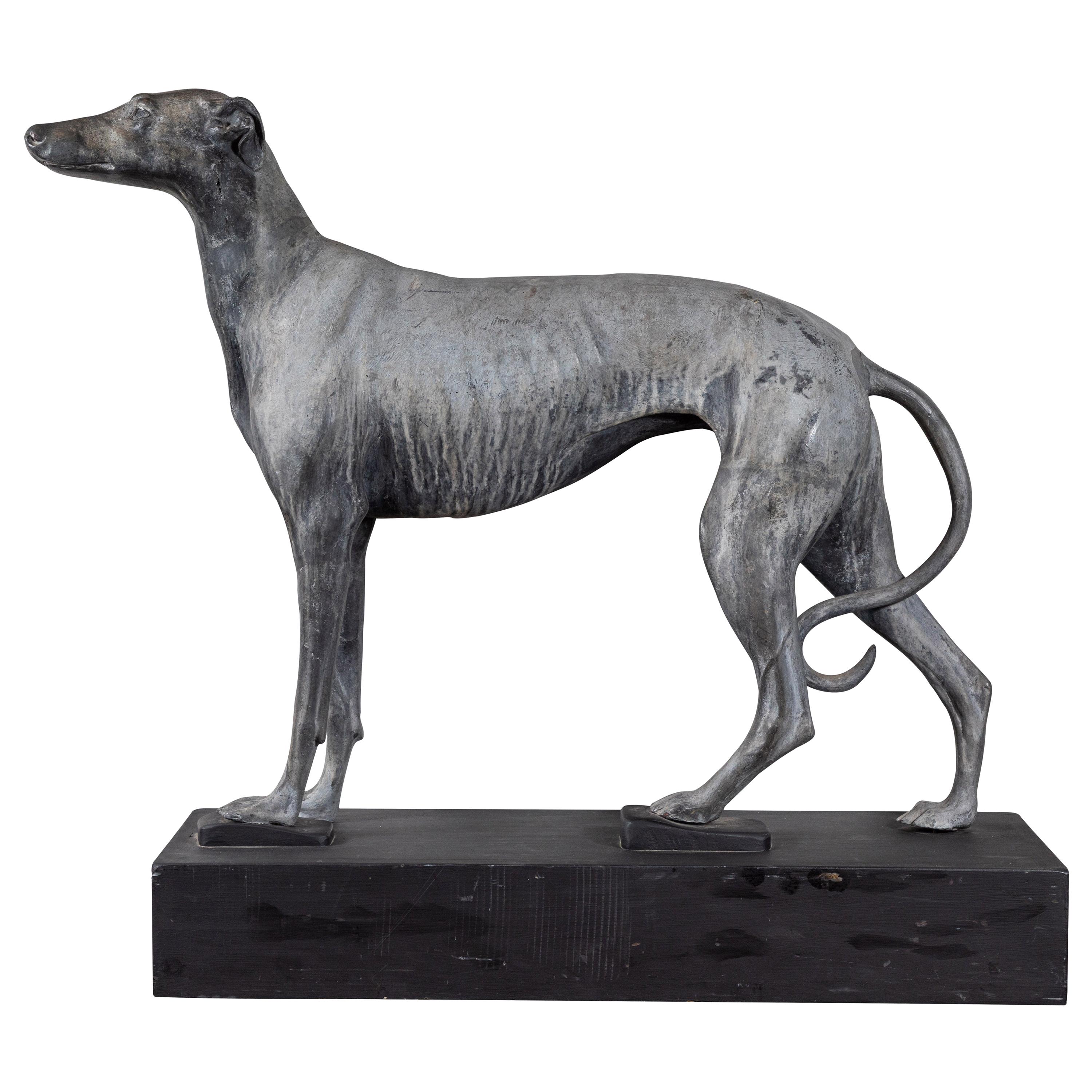 Large, 19th Century Cast Lead Hound For Sale
