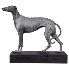 Antique Large, 19th Century Cast Lead Hound