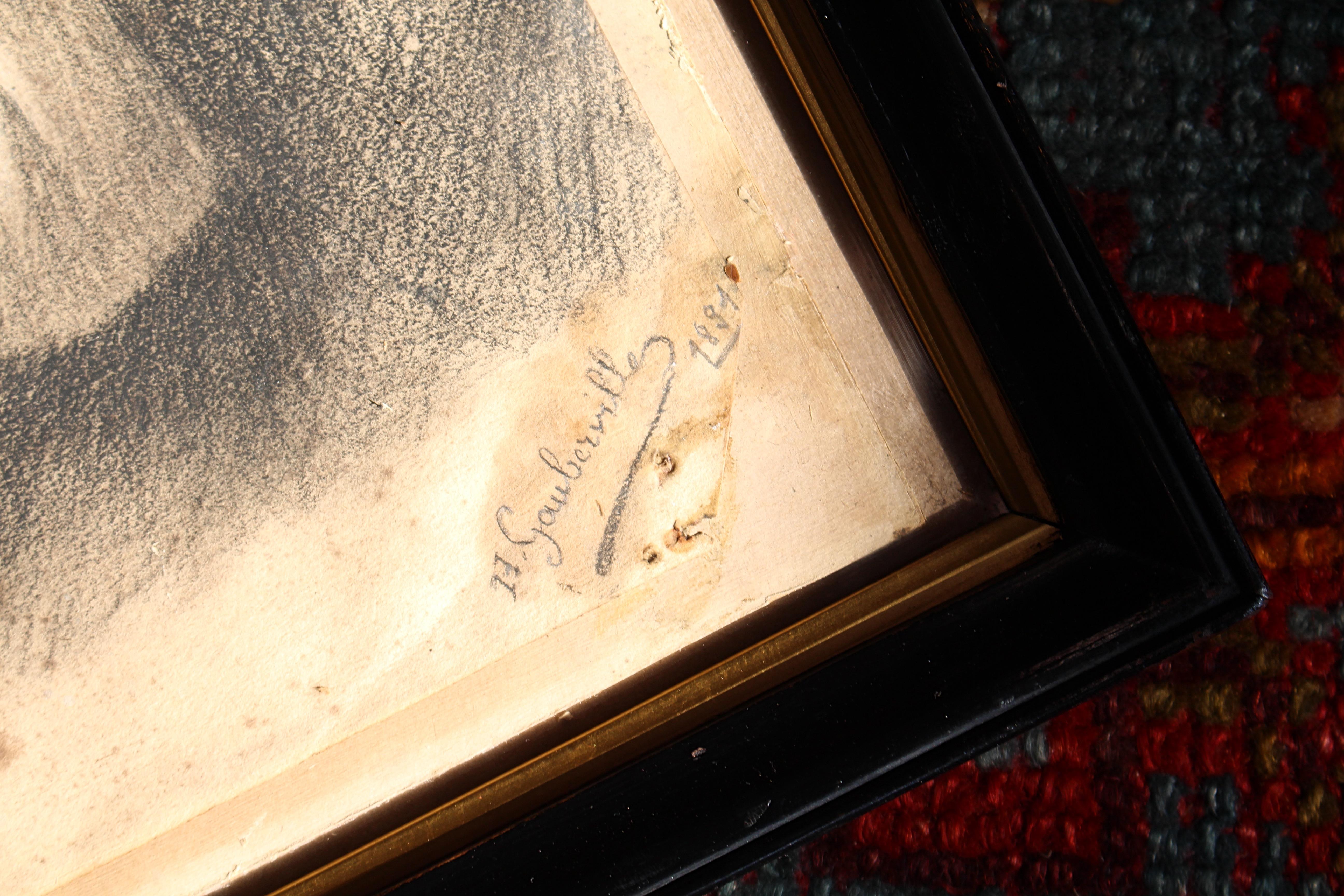 Grande tigre del Bengala a carboncino su carta del XIX secolo, datata 1831, curiosità tassidermica In condizioni buone in vendita a Lowestoft, GB