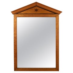 Large 19th Century Charles X Birds-Eye Maple Mirror