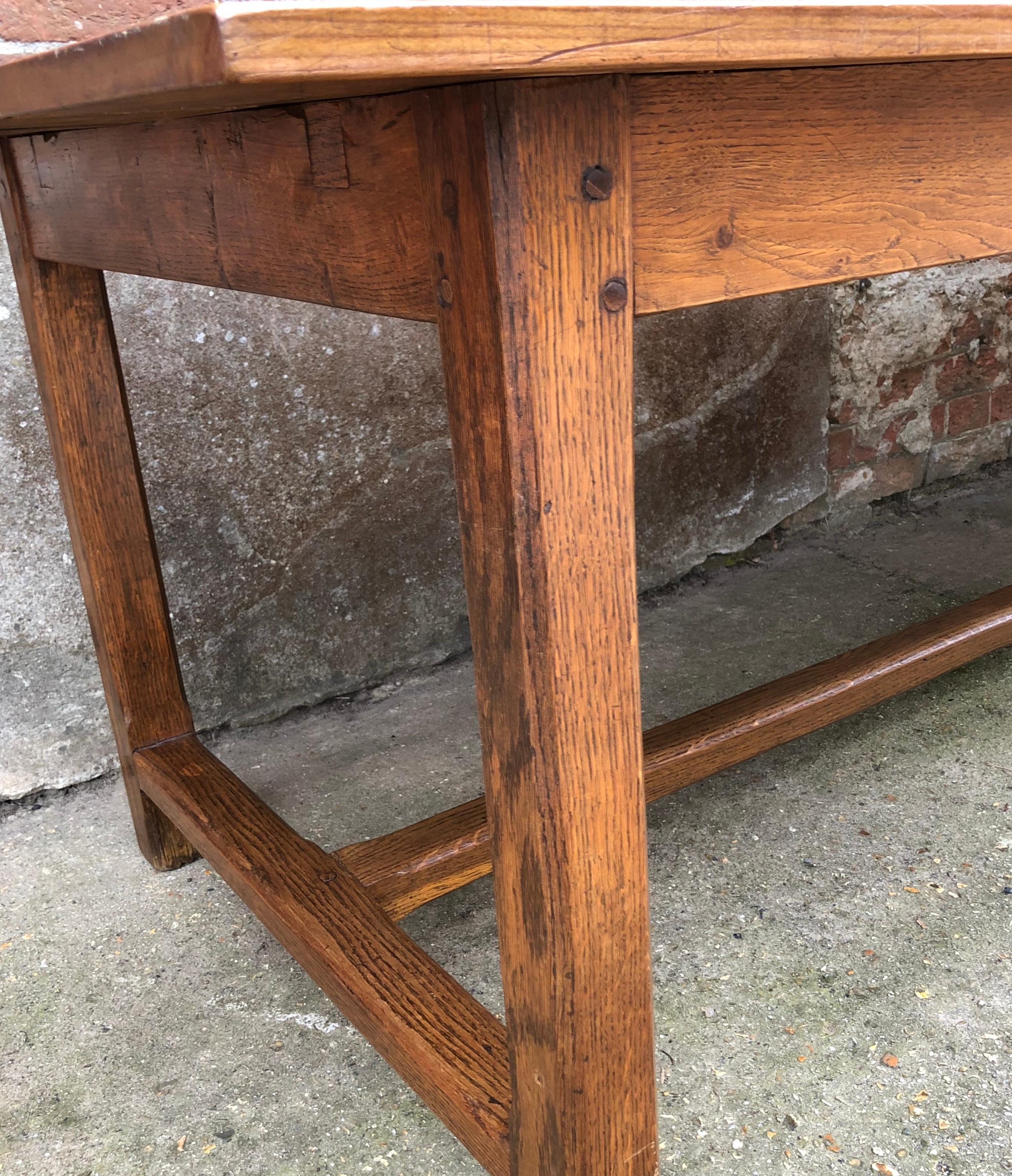 French Provincial Large 19th Century Cherry Farm Dining Table