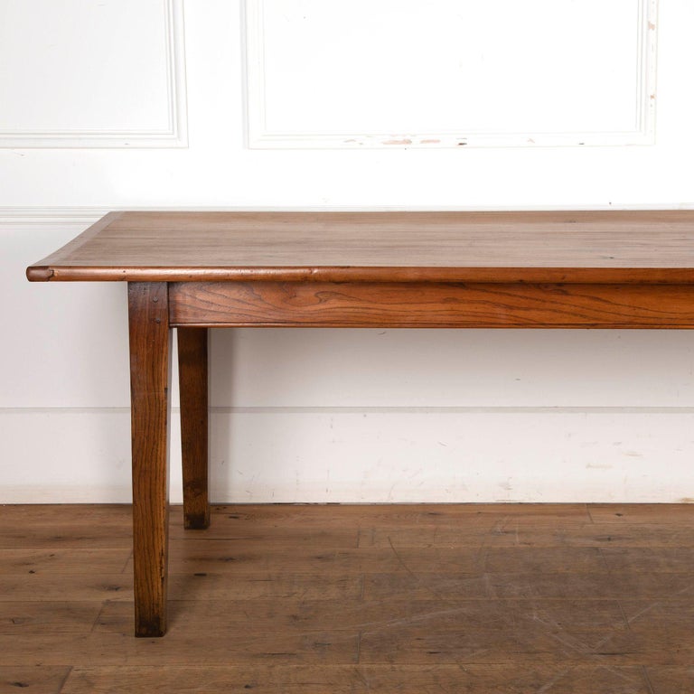 Large 19th Century Cherry Wood Farmhouse Table at 1stDibs