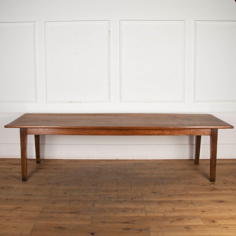 Large 19th Century Cherry Wood Farmhouse Table at 1stDibs