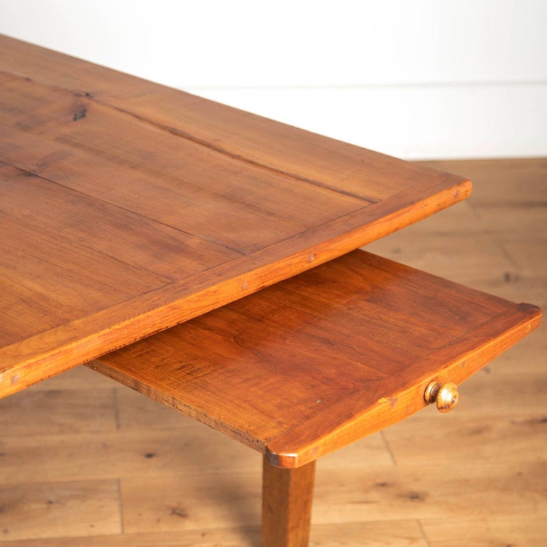 Large 19th Century Cherry Wood Farmhouse Table at 1stDibs