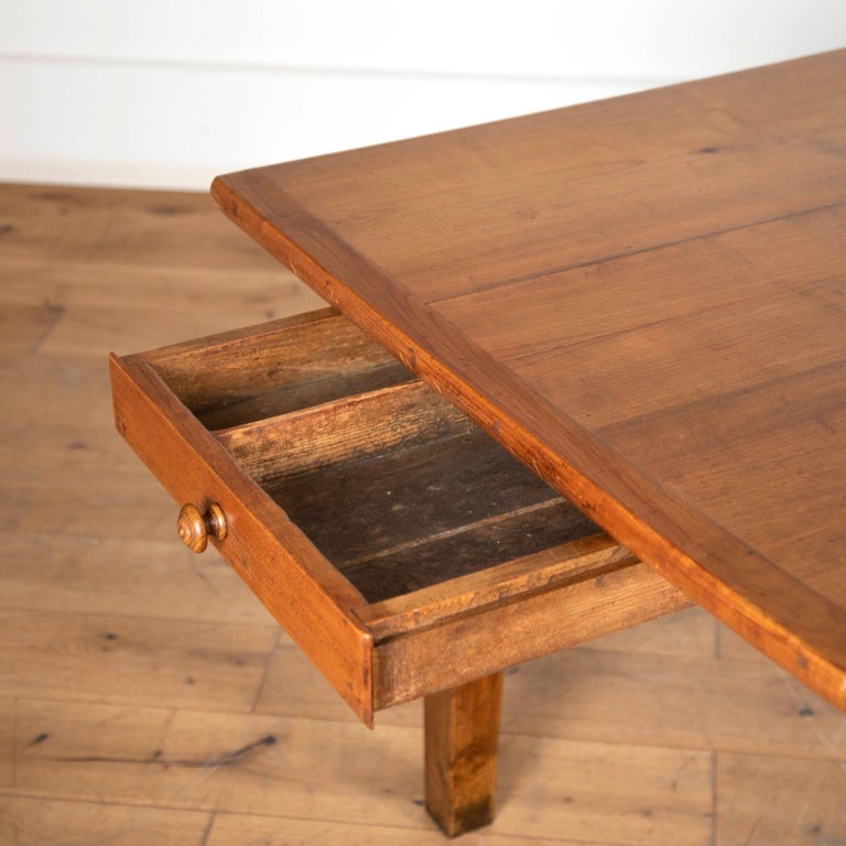 Large 19th Century Cherry Wood Farmhouse Table at 1stDibs