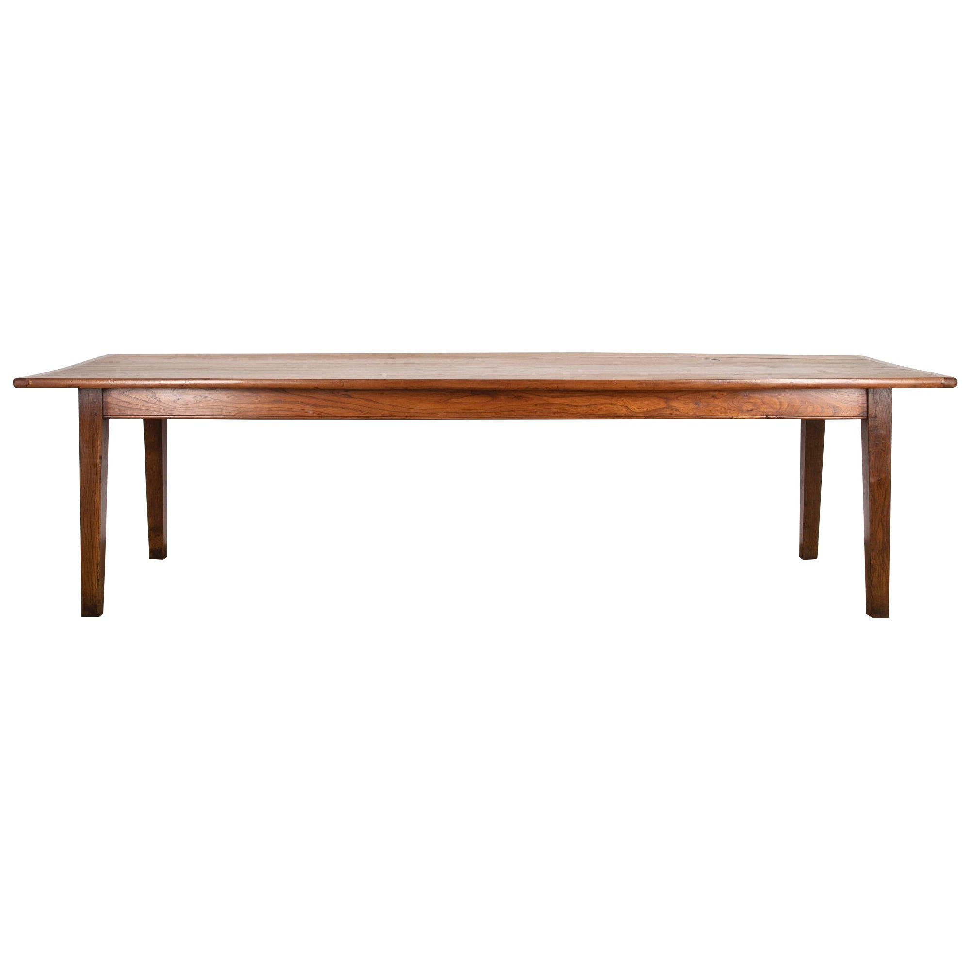 Large 19th Century Cherry Wood Farmhouse Table