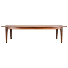 Antique Large 19th Century Cherry Wood Farmhouse Table