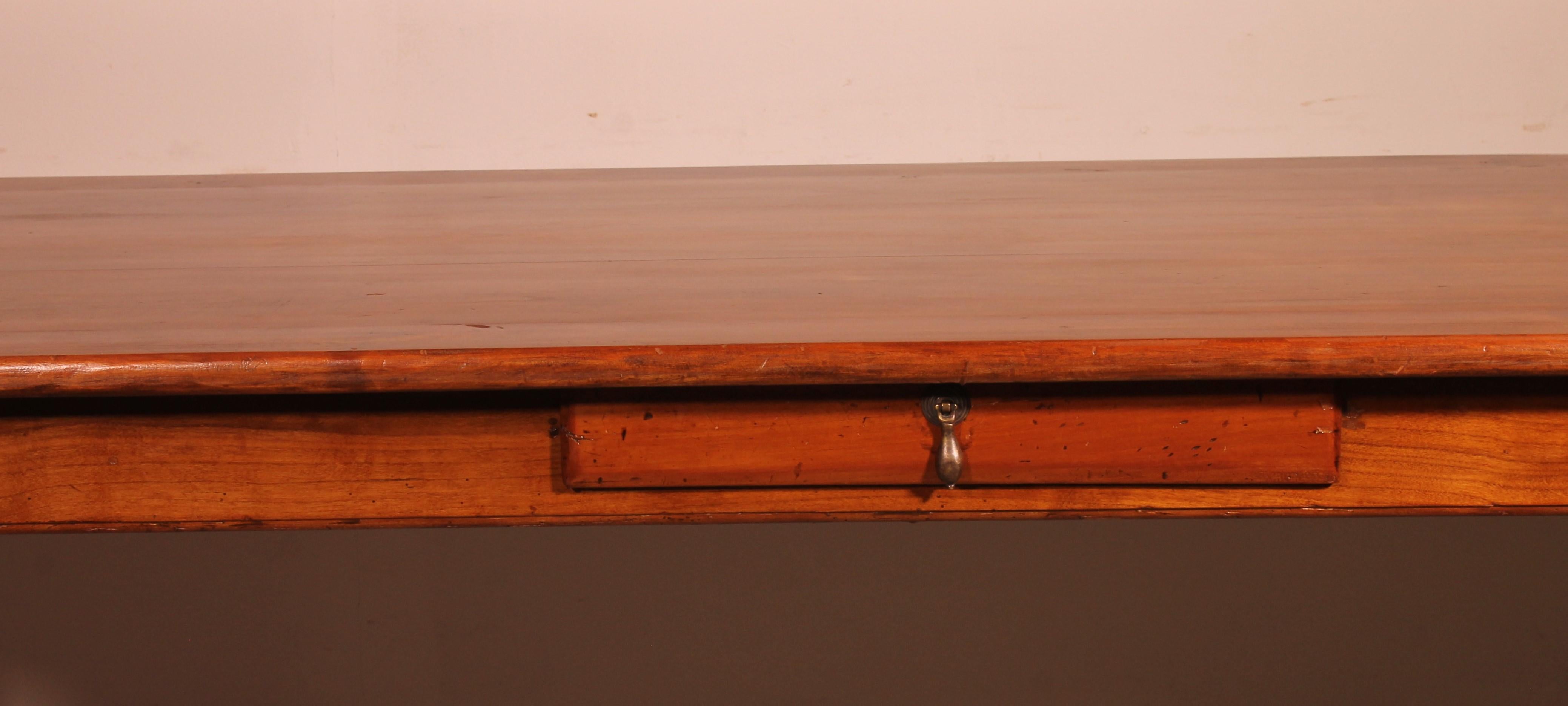 Louis Philippe Large 19th Century Cherry Wood Refectory Table For Sale