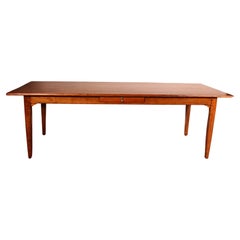 Large 19th Century Cherry Wood Refectory Table
