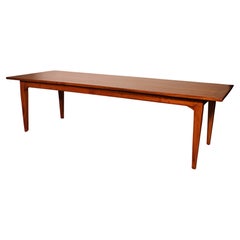 Large 19th Century Cherry Wood Refectory Table With A Width Of 100cm
