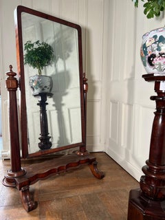 Large 19th Century Cheval Dressing Mirror