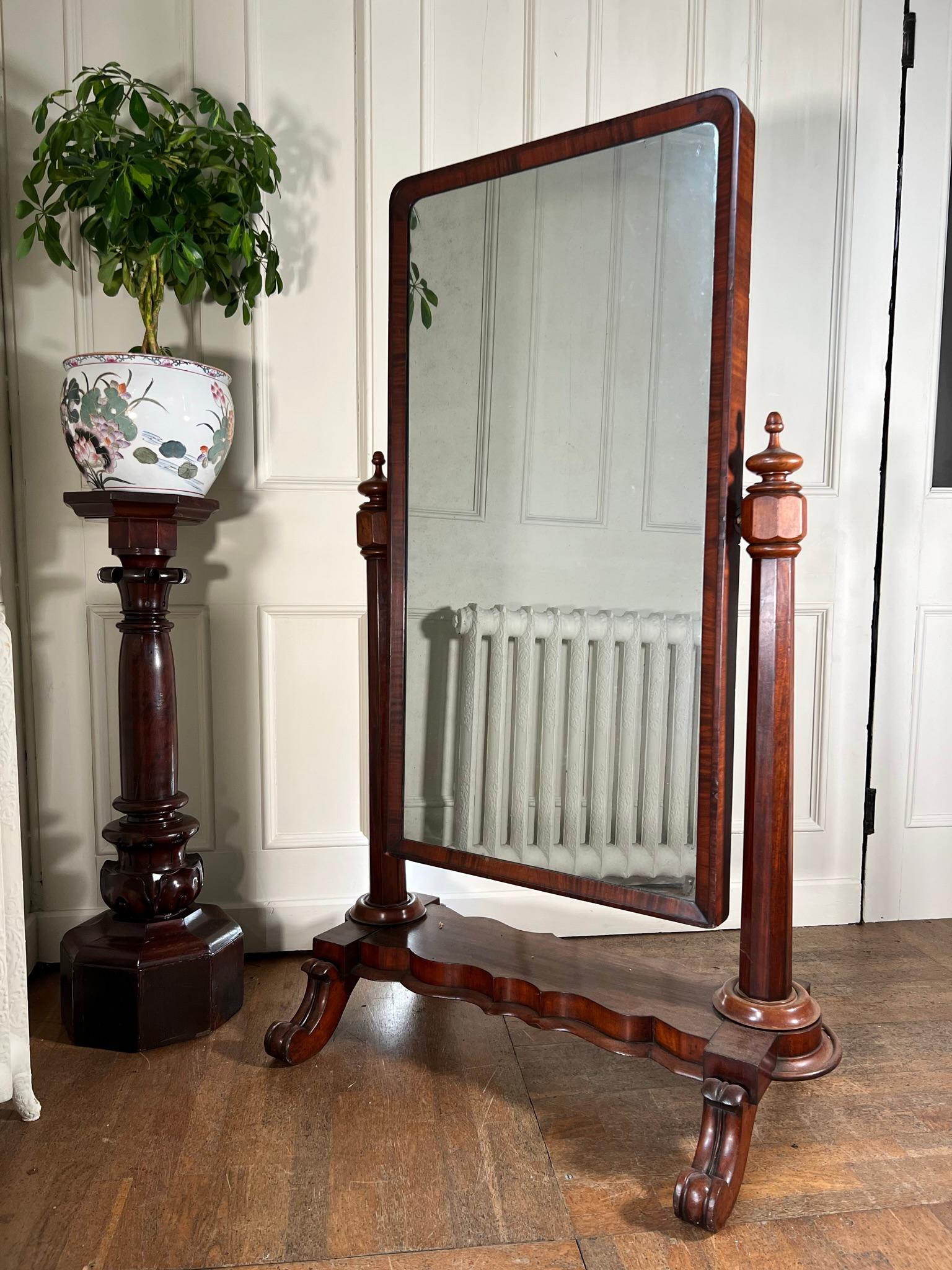 antique mirror with stand