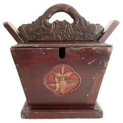 Large 19th Century Chinese Carved Tea Caddy