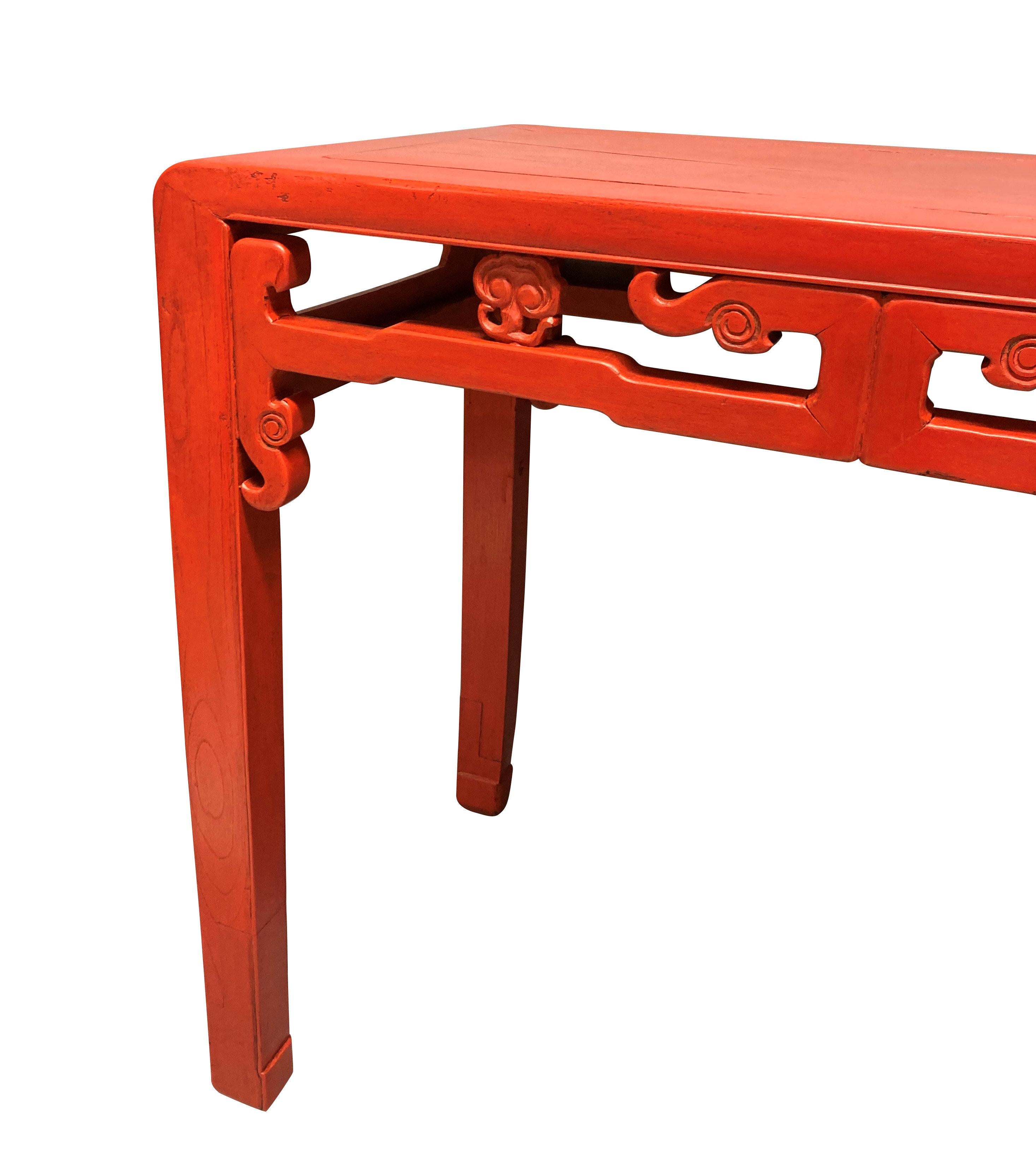 Late 19th Century Large 19th Century Chinese Console Table For Sale