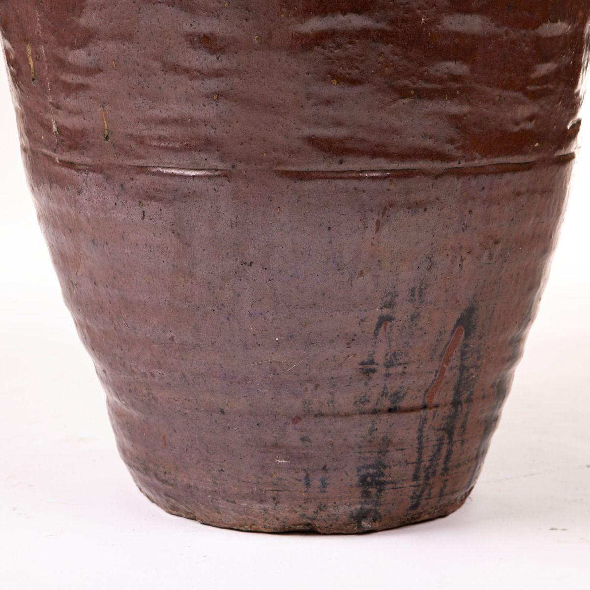 Große chinesische Bodenvase aus glasiertem Steingut aus der Mandschurei, 19. im Zustand „Gut“ im Angebot in Kastrup, DK
