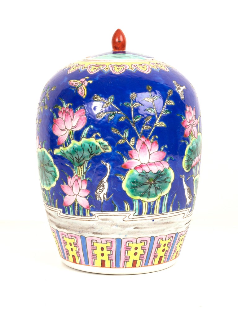 LA CHINE porcelaine vase Deckelvase Gingembre vasculaires ginger jar v013 