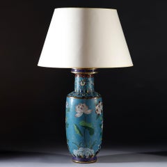 Large 19th Century Cloisonné Vase as a Table Lamp