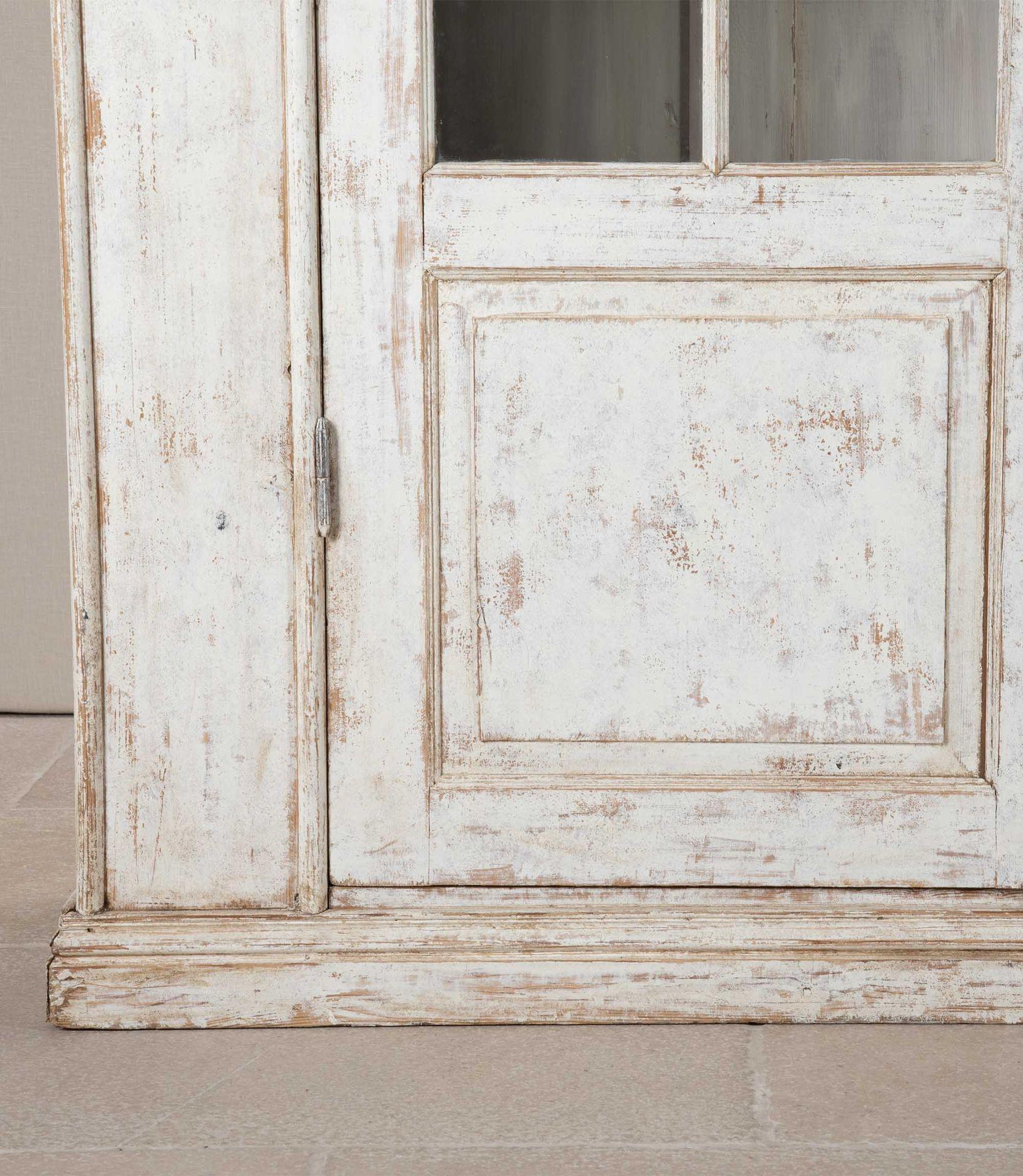 Wood Large 19th Century Continental Painted Cupboard For Sale