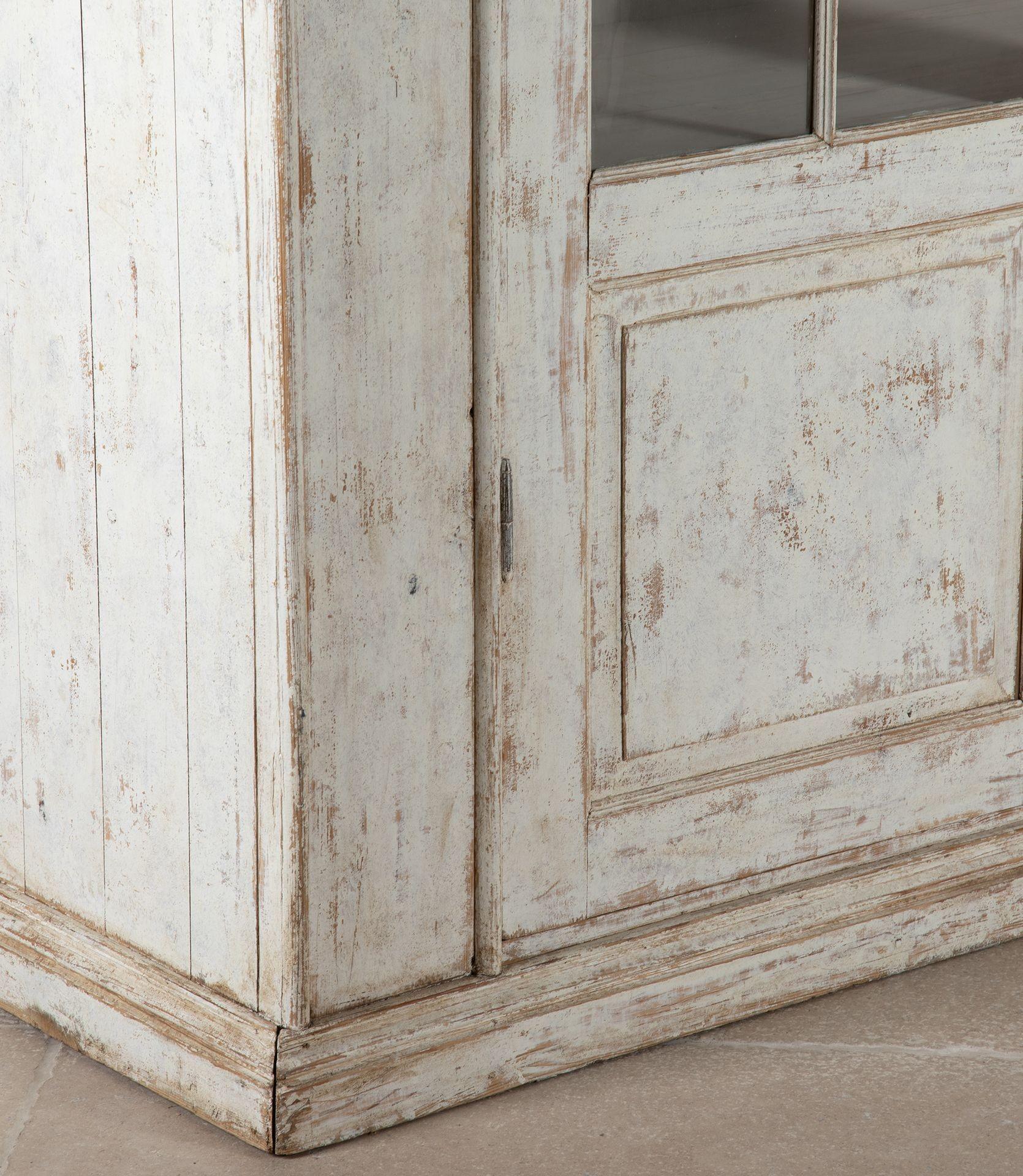 Large 19th Century Continental Painted Cupboard For Sale 1