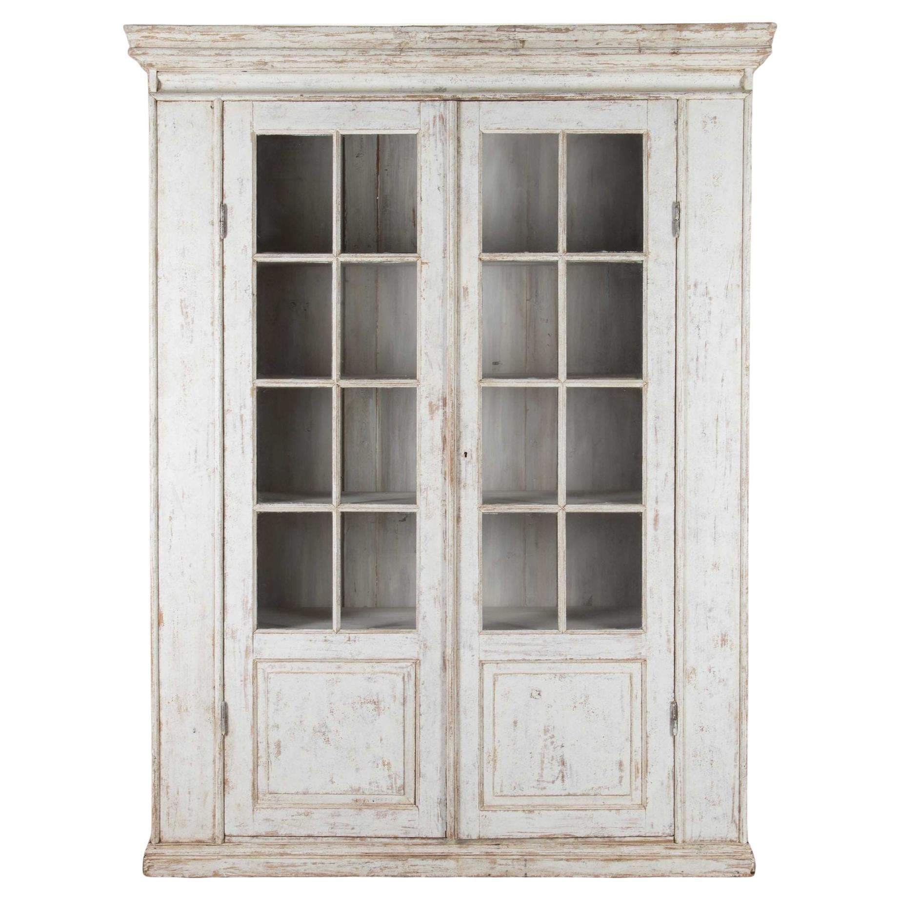 Large 19th Century Continental Painted Cupboard