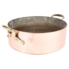 Large 19th Century Copper & Brass Preserve Pan, Marked with a the Initial B