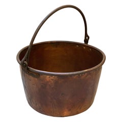 Antique Large 19th Century Copper Cauldron Pot