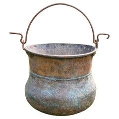Vintage Large 19th Century Copper Cauldron Vat