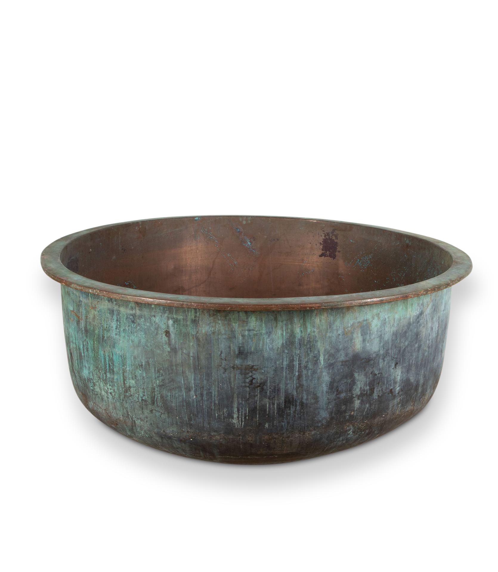 Large 19th Century Copper Cheese Vat 1