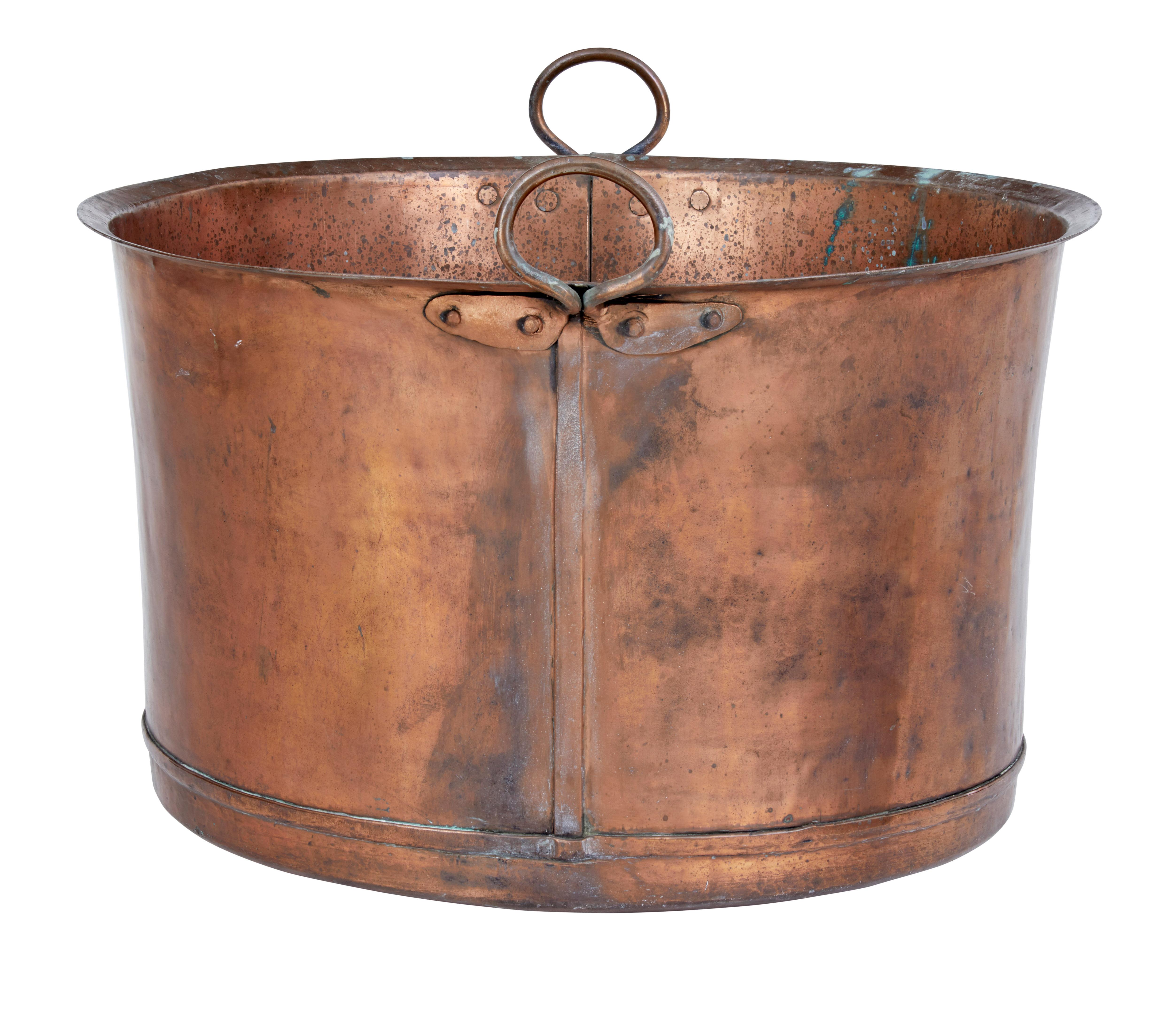 Victorian Large 19th Century Copper Cooking Vessel