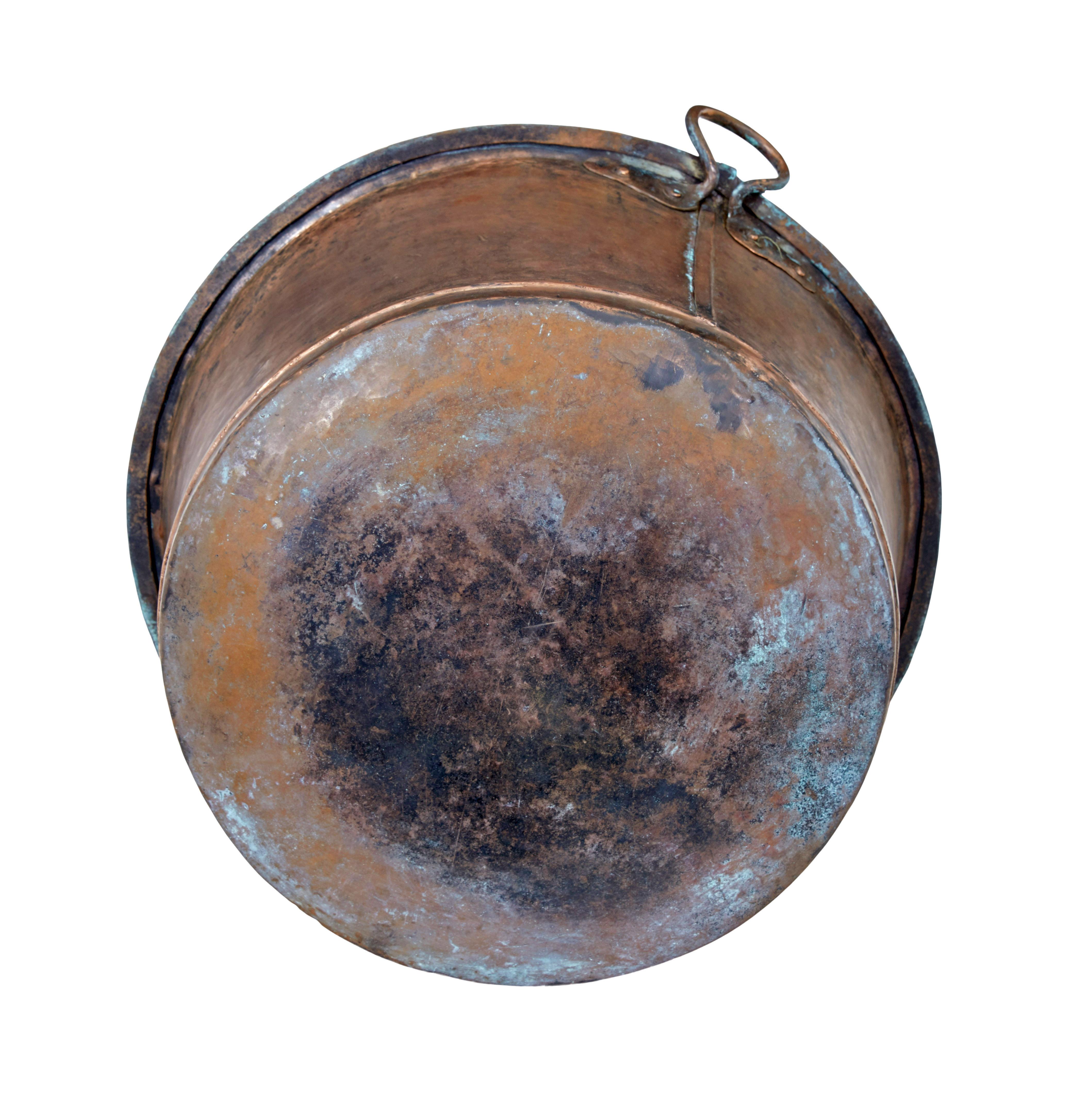 Grande recipiente da cucina in rame del XIX secolo In condizioni buone in vendita a Debenham, Suffolk