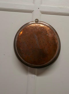 Large 19th Century Copper Draining Dish