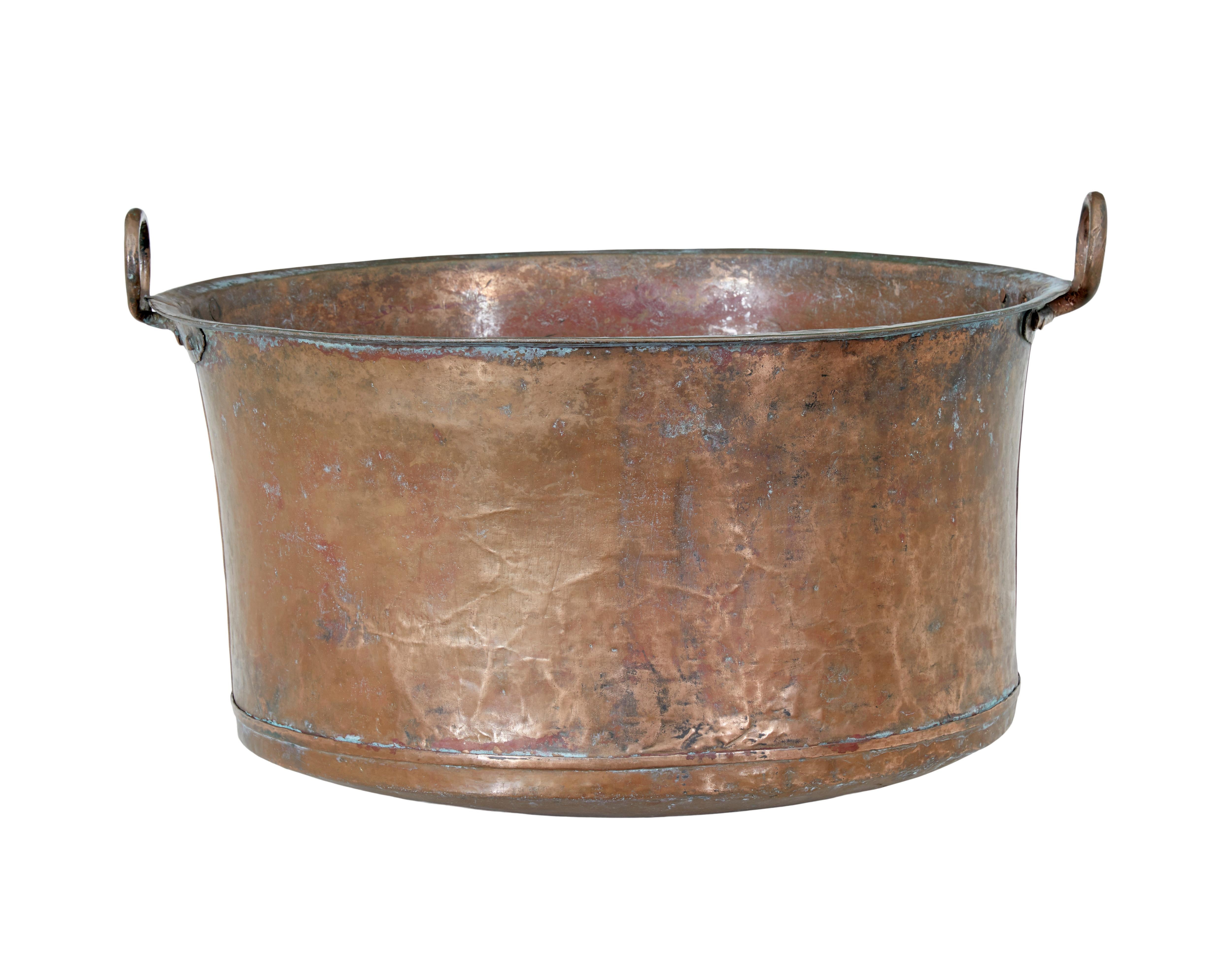 Swedish Large 19th Century Copper Pot