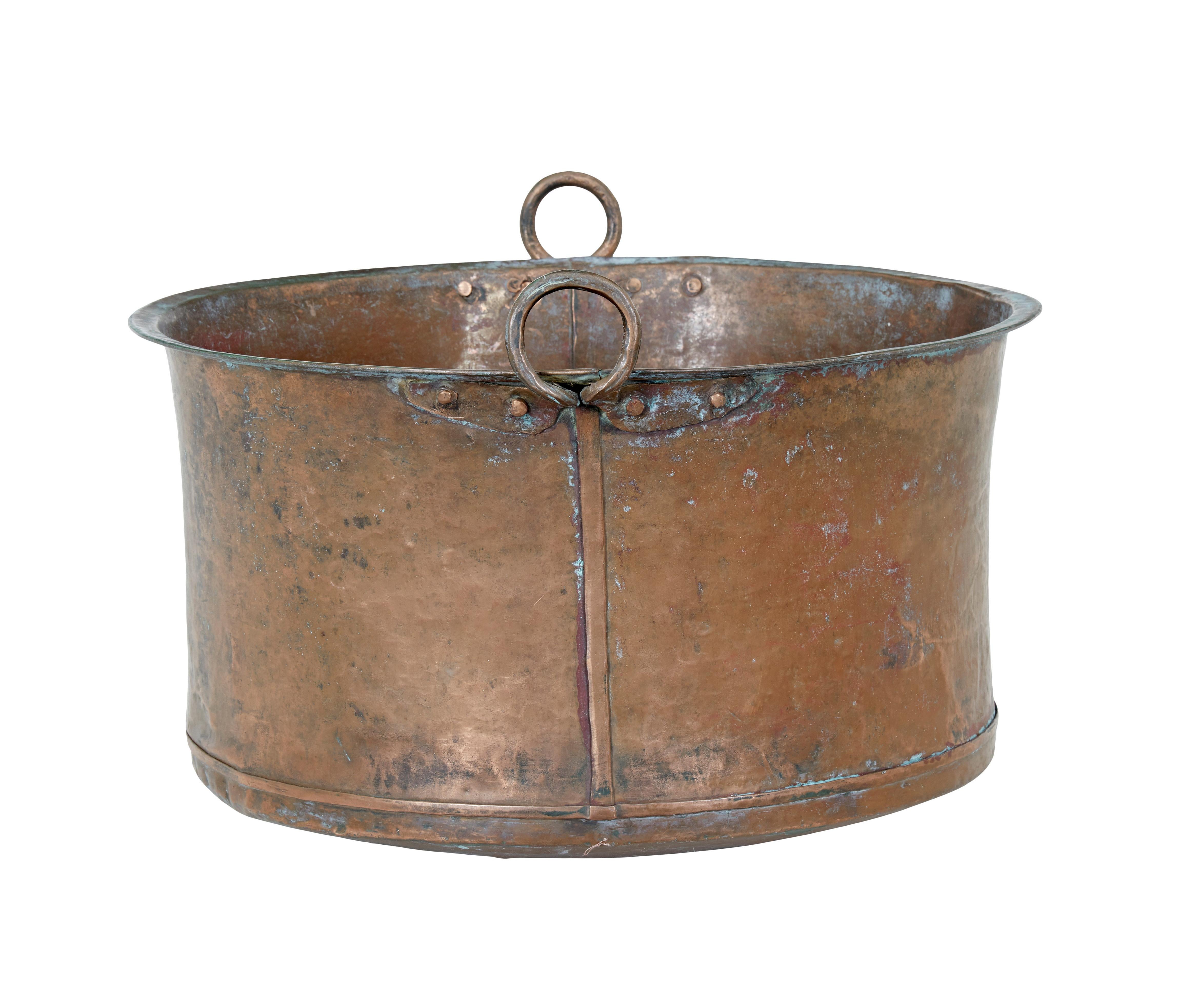 Hand-Crafted Large 19th Century Copper Pot