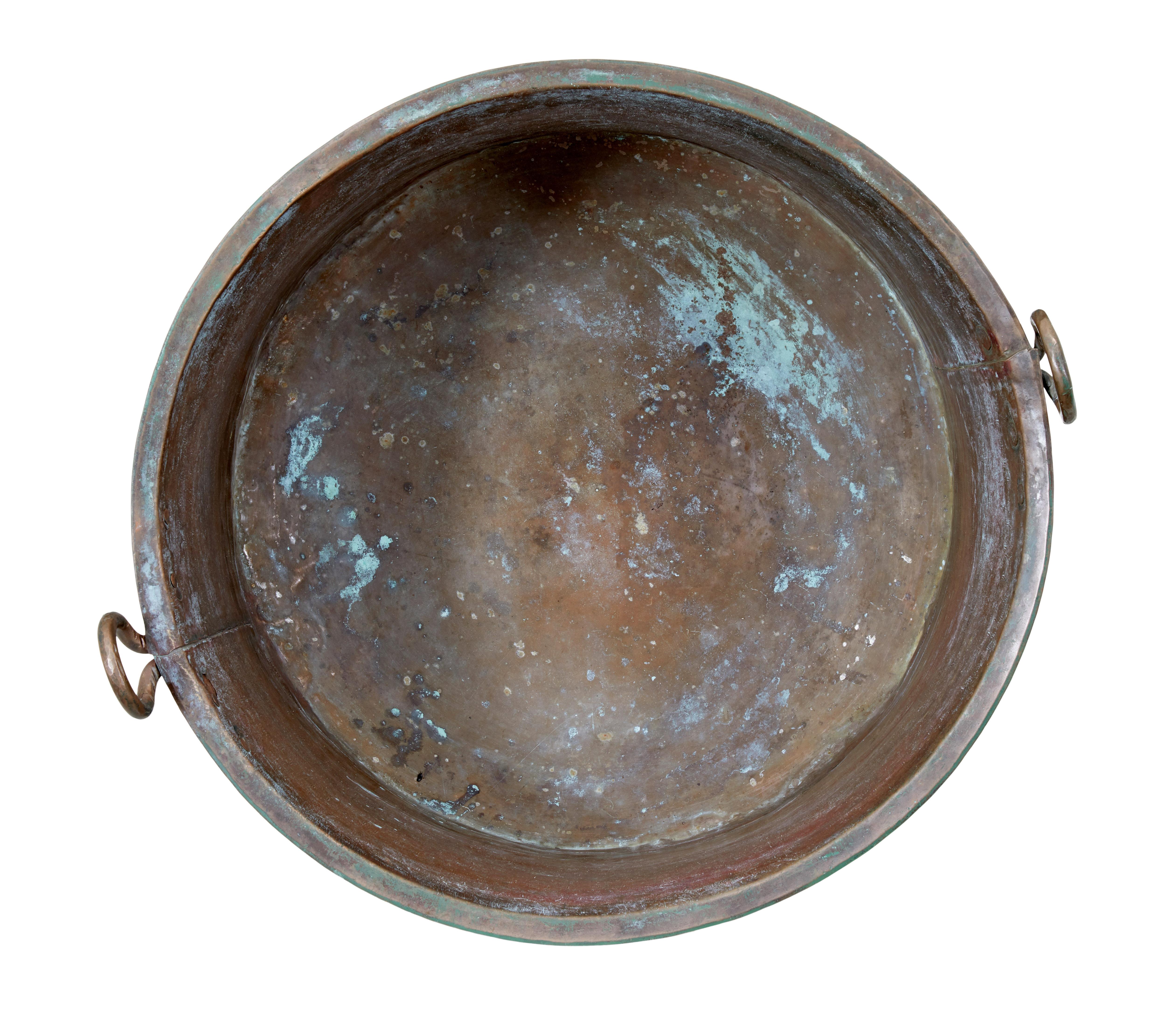 Large 19th Century Copper Pot In Good Condition In Debenham, Suffolk