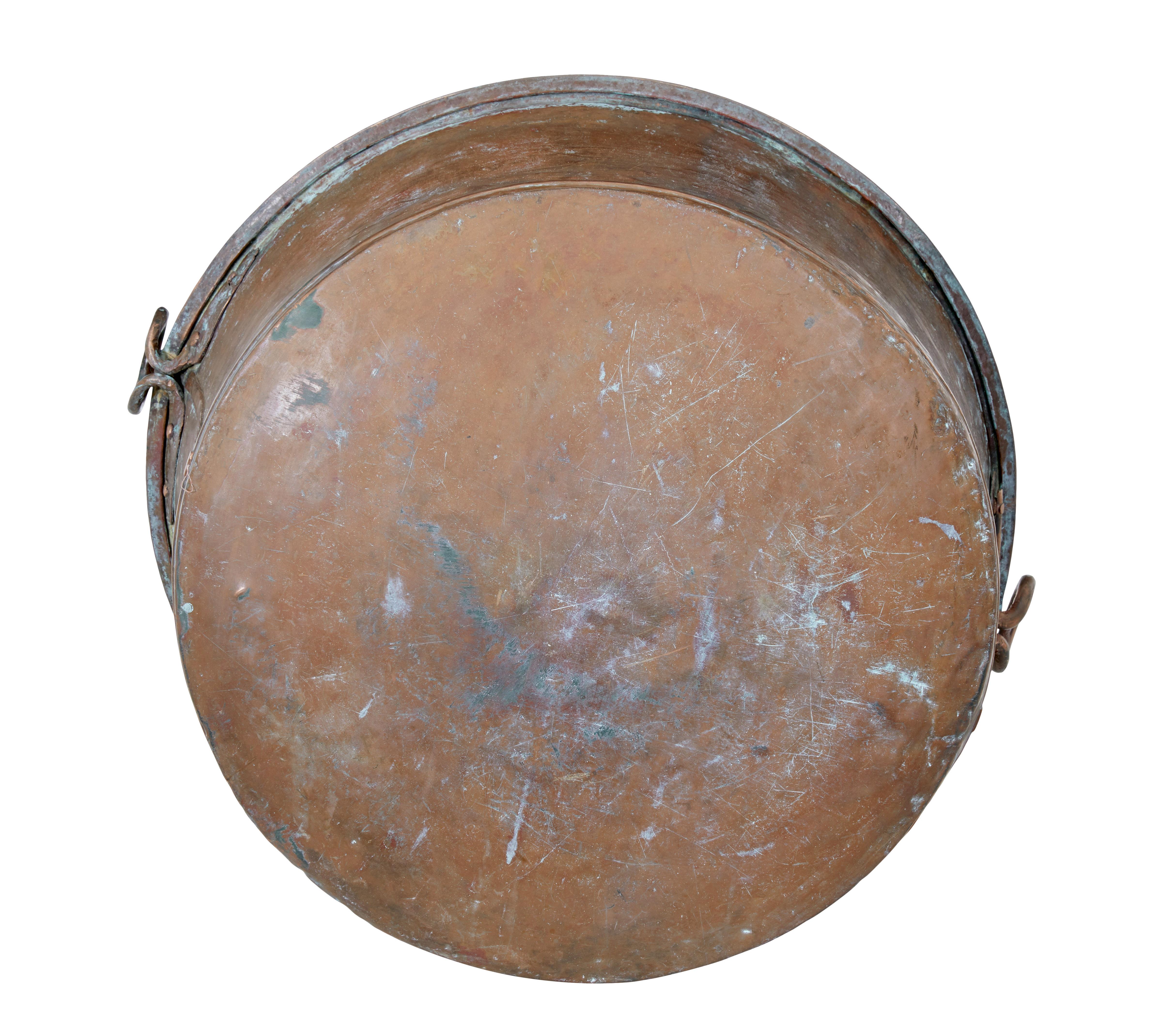 Late 19th Century Large 19th Century Copper Pot